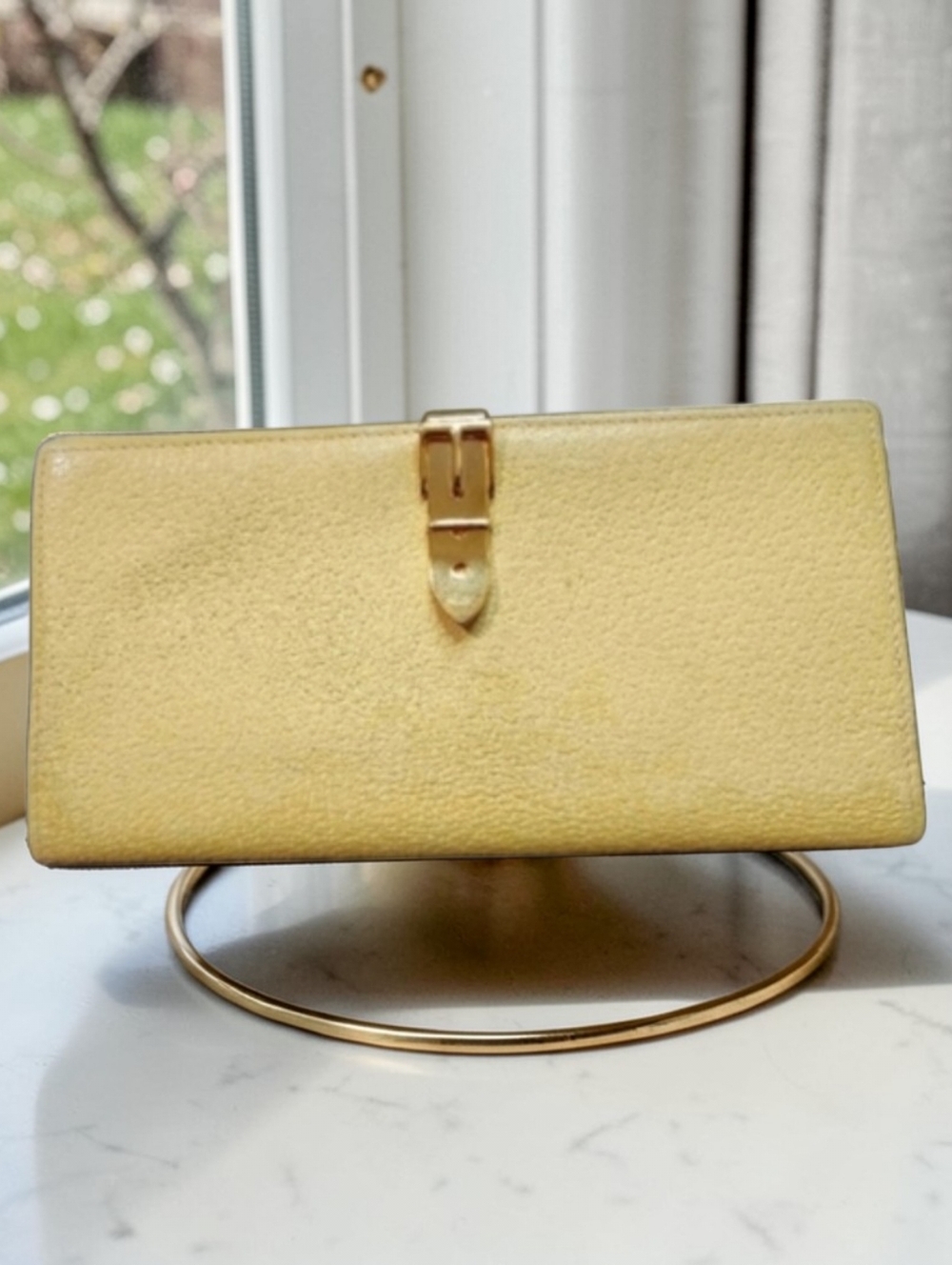 Vintage Gucci Long Bifold Continental Wallet IN yellow - Picture 1 of 7